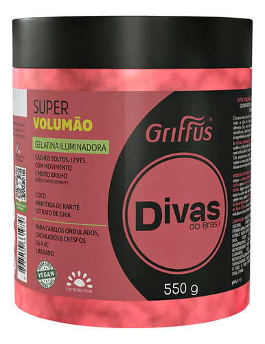 Griffus Divas Do Brasil Super Volumão - Gelatina Iluminadora