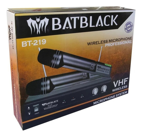 Micrófonos Inalámbricos Batblack Bt-219 Volumen Dual 2 En 1