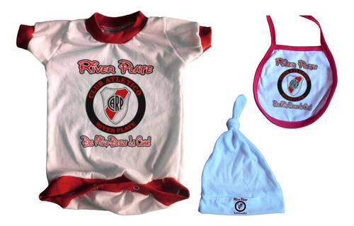 Set Ajuar Bebe X3 Body + Extras River Plate M02