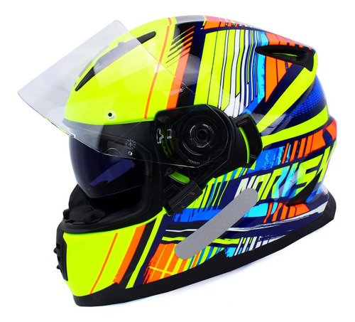 Capacete Norisk Ff302 Advance Amarelo Laranja Tamanho do capacete 56