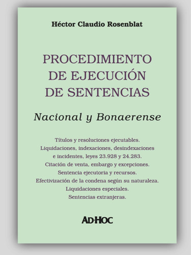 Procedimiento De Ejecución De Sentencias - Rosenblat