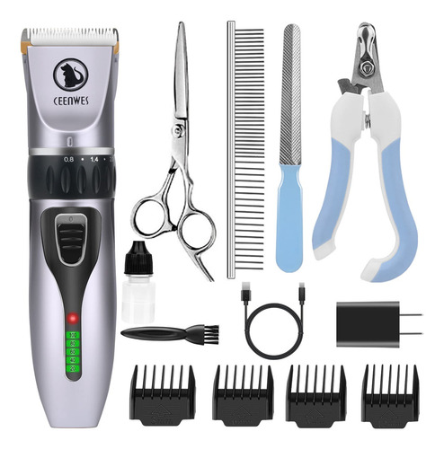 Kit De Aseo Para Perros Cortadora De Pelo Inalámbrica