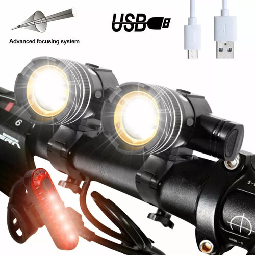 ** Lámpara Led Recargable 6000 Lm Impermeable For Bicicleta
