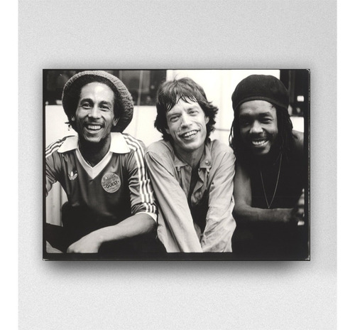 Cuadros Musica Rock - Bob Marley Jagger Peter Tosh 20x30 Cm