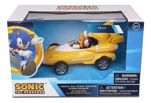 Vehiculo Pull Back 9cm Sonic The Hedgehog All Stars Tails