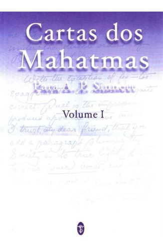 Cartas Dos Mahatmas-vol.01