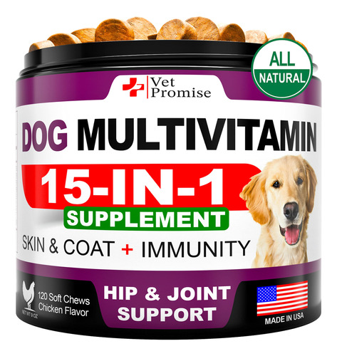 Masticables Vitamínicos 15 En 1 Para Perros Vitalidad Salud 