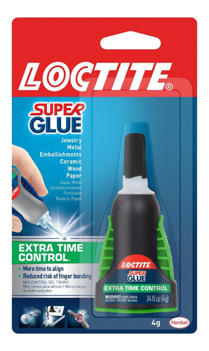 Pega Super Glue Loctite Extra Time Control 4g Irlandesa
