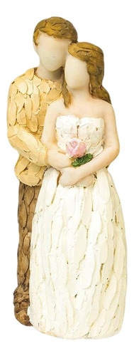 Noiva E Noivo Estatueta Casal Abstrato Estátua Resina