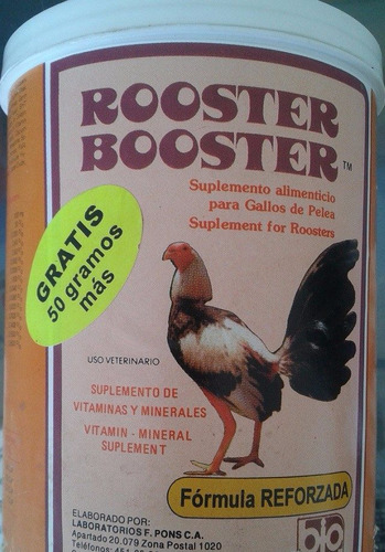 Estimulante General Vitamina Rooster Booster Gallos Aves