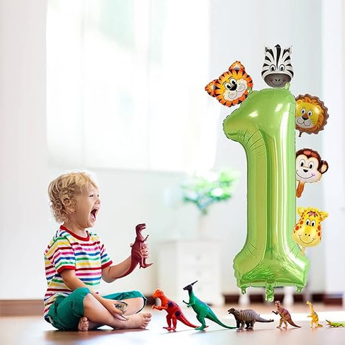 Globos Foil Safari Animales 10 - Pack 32 Unidades