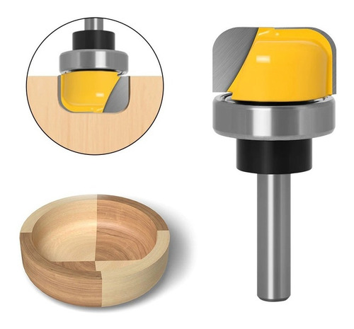 Fresa Ranuradora De Vaciado 1/4  Para Router Carpintería