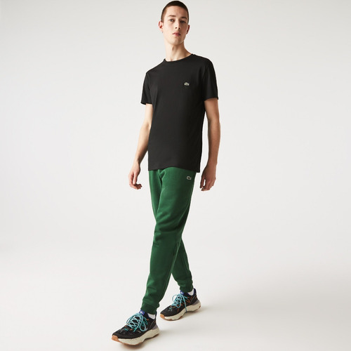 Imagen 2 de 6 de Remera Lacoste Para Hombre Cuello Redondo Corte Normal Negro