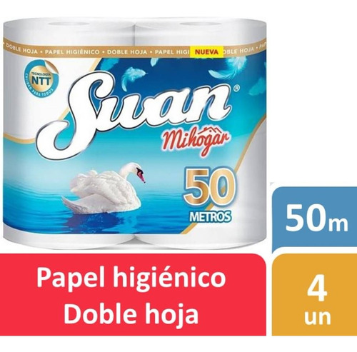  Papel Higiénico Swan Mi Hogar 50 Metros Paquete De 4 Rollos