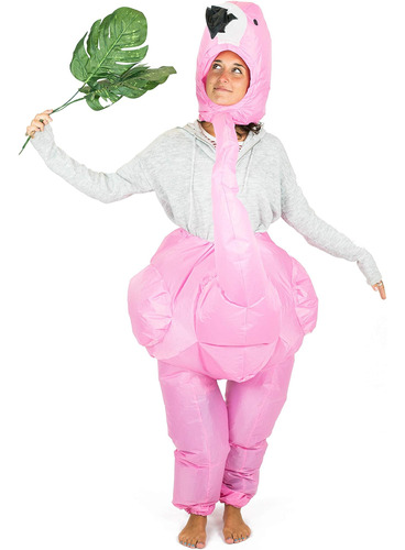 Bodysocks Fancy Dress Pink Flamingo Safari Disfraz Inflable 