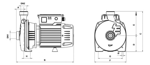 Imagen 2 de 6 de Bomba Centrifuga 3/4 Hp Elektrim Le75 Monofasica Eleva Agua