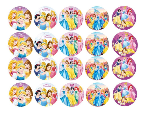 2 Obleas P/pastel Y 50 Toppers Cupcakes Personaje A Elegir