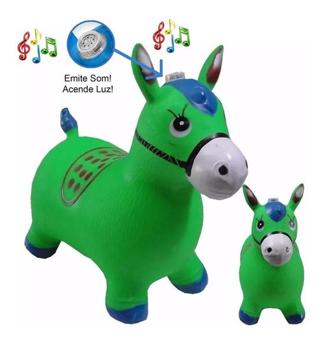 Cavalo Pula Pula Brinquedo Infantil Cavalinho Upa Upa Verde