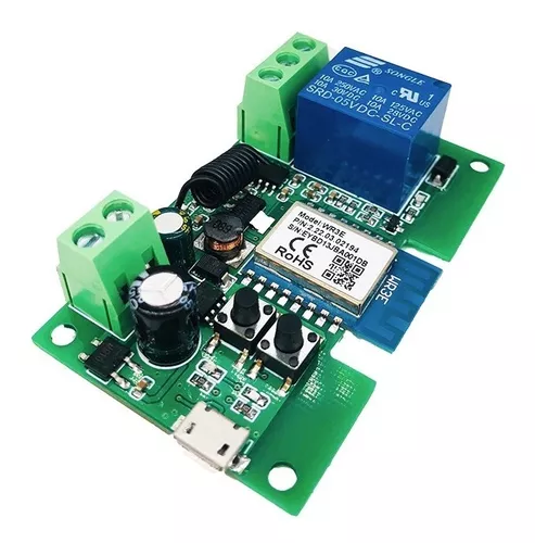 QIACHIP Interruptor de luz WiFi Alexa de 2.4 GHz, interruptor de pared  inalámbrico y kit de receptor, conexión directa Alexa de malla de 10 A,  módulo