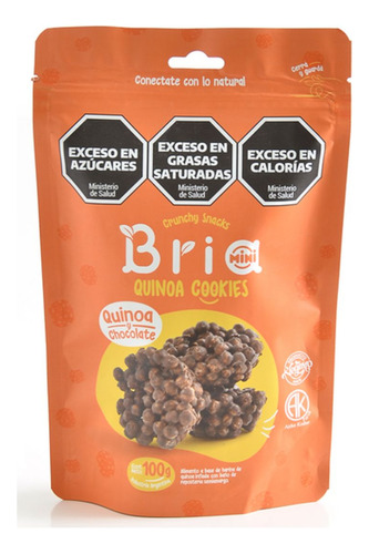 Mini Snack De Quinoa Y Chocolate Bria 100 Grs Vegano X 4u