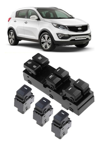 Kit 4 Comando Elevavidrio Camioneta K Sportage New Revolutio