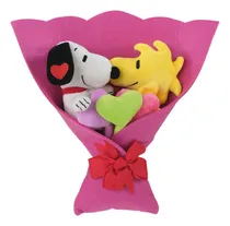 Comprar Ramo De Peluches Snoopy Y Woodstock De Ruz Para San Valentín