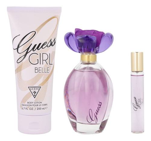 Set Perfume Dama Marca Guess Girl Belle 3 Pz Original 