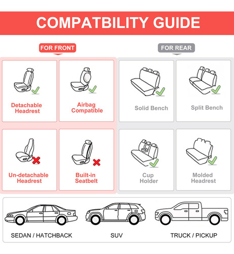 Juego Completo De Fundas Para Asientos De Coche Bwtjf, Piel