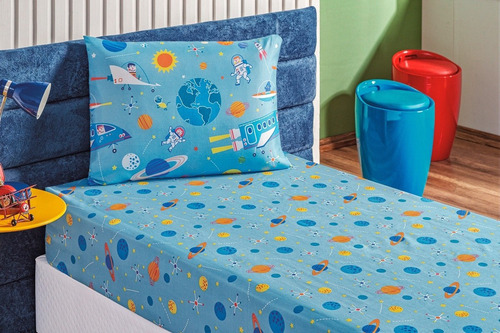 Lençol Para Cama De Solteiro Com Fronha Estampada Infantil