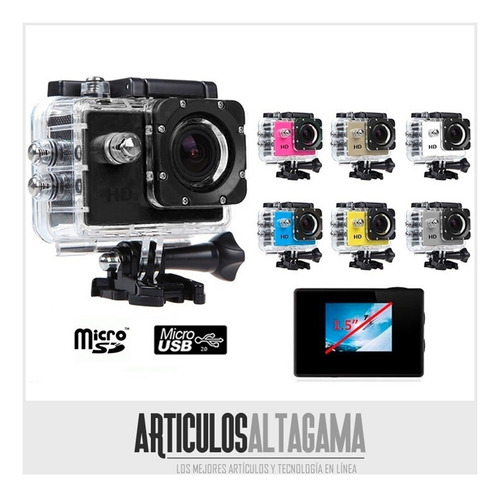 Camara De Video Deportiva Resistente Al Agua Para Casco Moto