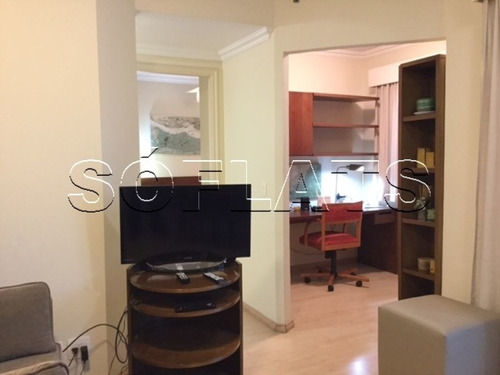 Imagem 2 de 15 de Flat Fora Do Pool, 1 Dorm E 1 Escritório, Nos Jardins, Com Fácil Acesso A Paulista - Sf33977