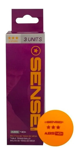 Imagen 3 de 6 de Pelotas Ping Pong Sensei 3 Estrellas 40mm X 3 U. Tenis Mesa