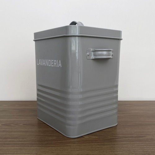 Porta Sabão Em Pó Com Dosador Econômico Metal Lavanderia