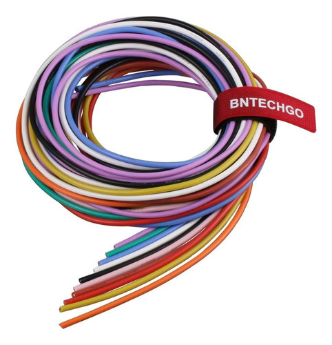 Kit De Cables De Silicona De Calibre 16, 10 Colores Cad...
