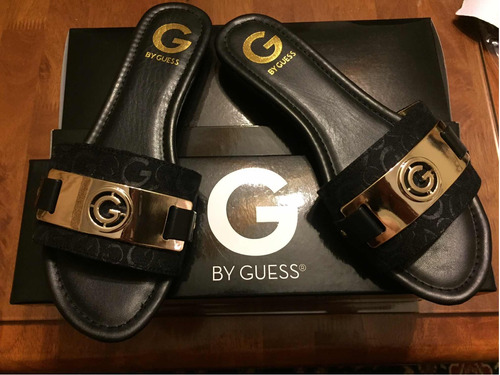 Guess Jeena Slide Flat Sandals Importadas 7.5 Black