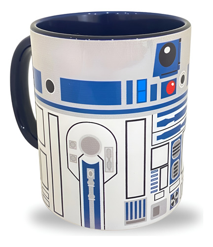 Caneca De Cerâmica Premium Série Filme Star Wars Robô R2d2