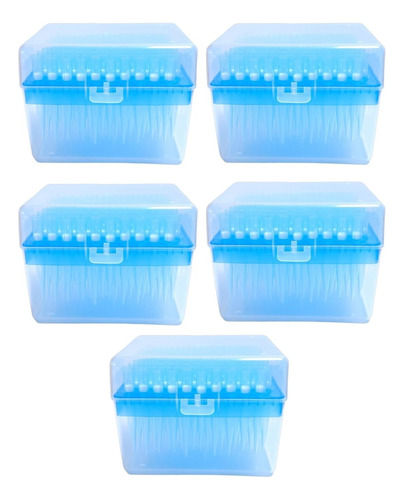 Pack 5 Racks De Puntas Azules Con Filtro 1000 Ul