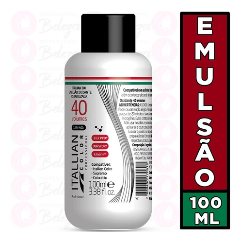  Emulsão Oxidante Estabilizada Itallian 40 Volumes 100ml
