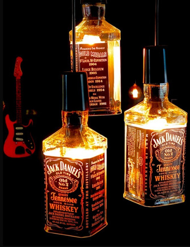 Imagem 3 de 5 de Kit 3 Pendentes Artesanais Jack Daniel's Garrafa Original