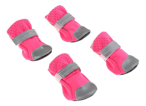 Sandalias Transpirables Para Perros Botines Rosa L