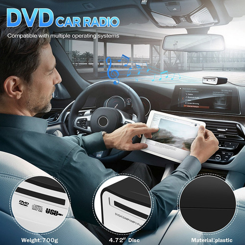 Reproductor Externo De Cd/dvd Para Radio De Coche Con Interf