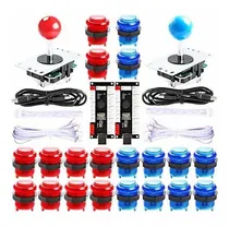 Comprar Hikig 2 Jugadores Led Arcade Botones Y Joysticks Diy Kit 2x