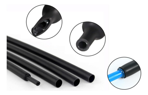 Tubo Termo Contrátil 9mm Com Cola Interna X 5 Metros C/ Nf
