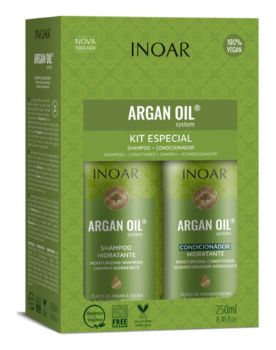 Pack Inoar Argan Oil Shampoo + Acondicionador 250ml