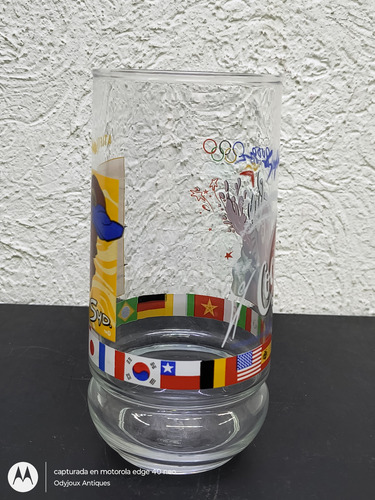 Vaso Coca Cola Olimpiadas Sydney 2000 Atletismo De Colección Transparente (Usado)