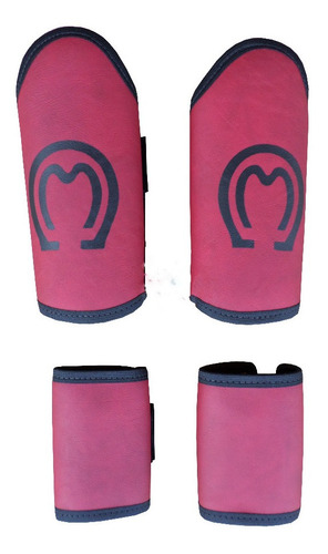 Kit Caneleira 4p Para Cavalo + Cabresto De Fita Cor Vermelho