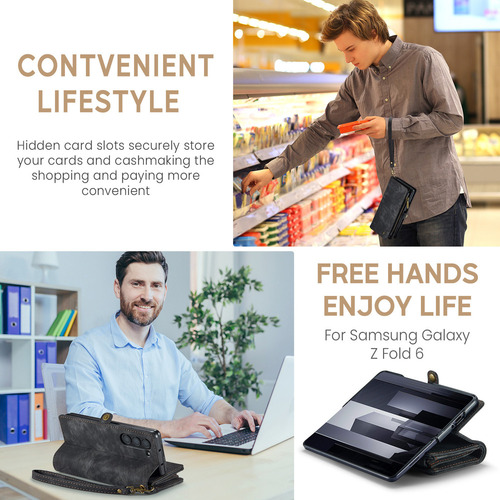 Funda Piel Multifunción Funda Teléfono Para Samsung Z Fold6