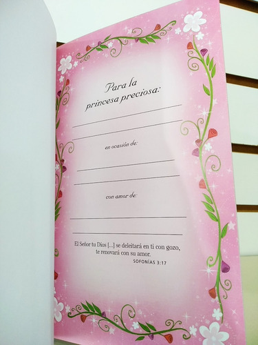 Imagen 5 de 10 de Biblia Princesa Para Niñas (6 A 9 Años) Nvi Tapa Dura Rosa