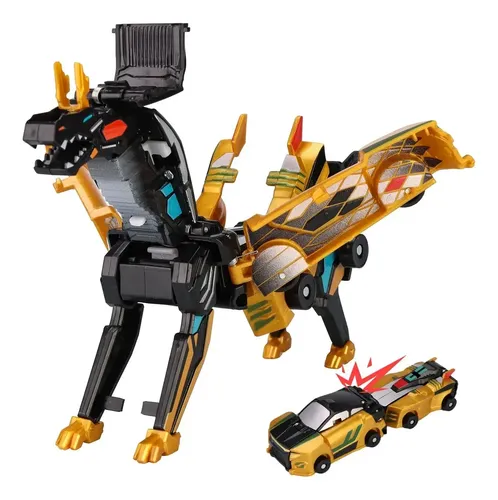 Carrinho Transformável Dinossauro 2 Em 1 Magnético Transformers Amarelo