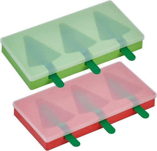 Aleissi Molde Paleta Hielo Incluye Palito Y Tapa Fig Color Sandía verde
